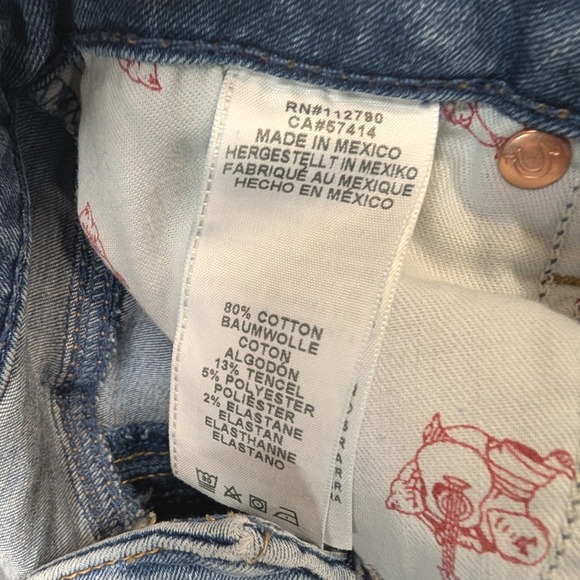 True Religion Womens Skinny Jeans Size 28 Ankle Halle Blue Back Notch High Rise - Picture 9 of 16
